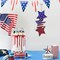4th of July Wooden Door Sign, Double-Sided Patriotic Stars Decor
